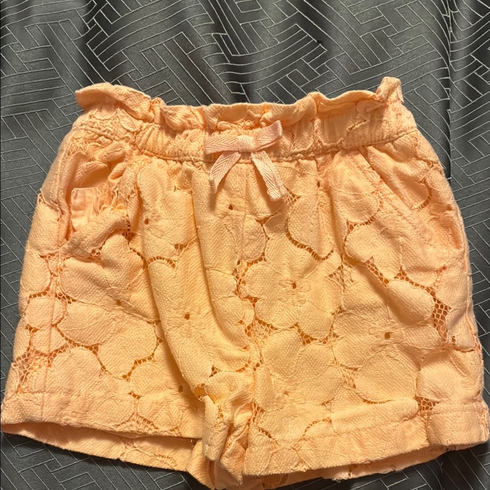 Janie & Jack Peach Lace Shorts
